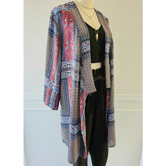 Bohemian printed kimono cardigan - Picture 2 of 8